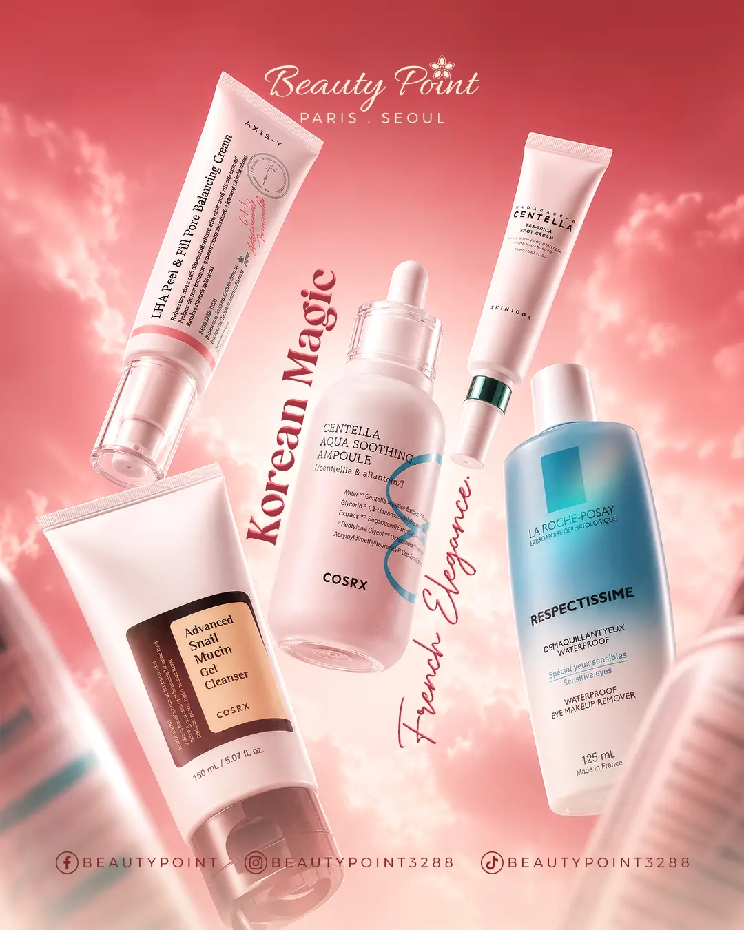 Korean skincare products from Beauty Point Egypt